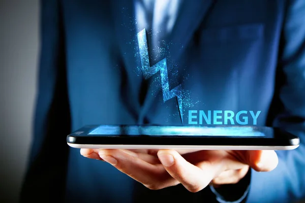 Ikona Blesku Obrys Energie — Stock fotografie