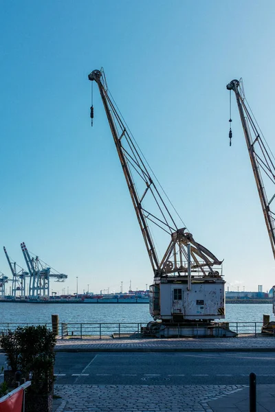 Cranes in Holzhaven Hamburg Germany