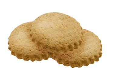 kurabiye kurabiye beyaz izole zemin üzerinde