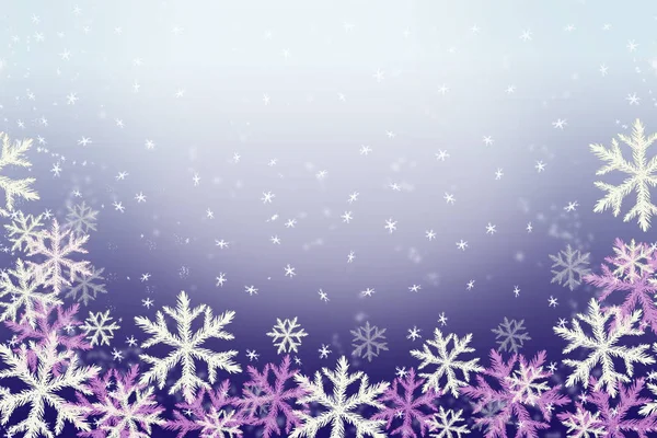 Голубые рождественские снежинки — стоковое фото