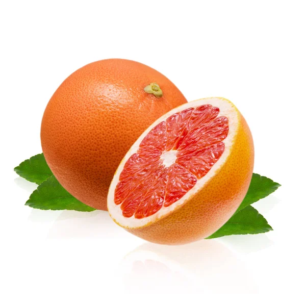 Grapefruit geïsoleerd op witte achtergrond — Stockfoto