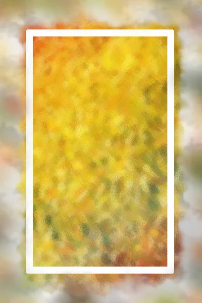Mancha abstrata de tom laranja Wallpaper e com moldura quadrada branca . — Fotografia de Stock