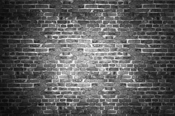 Black brick wall for background — Stock Photo, Image