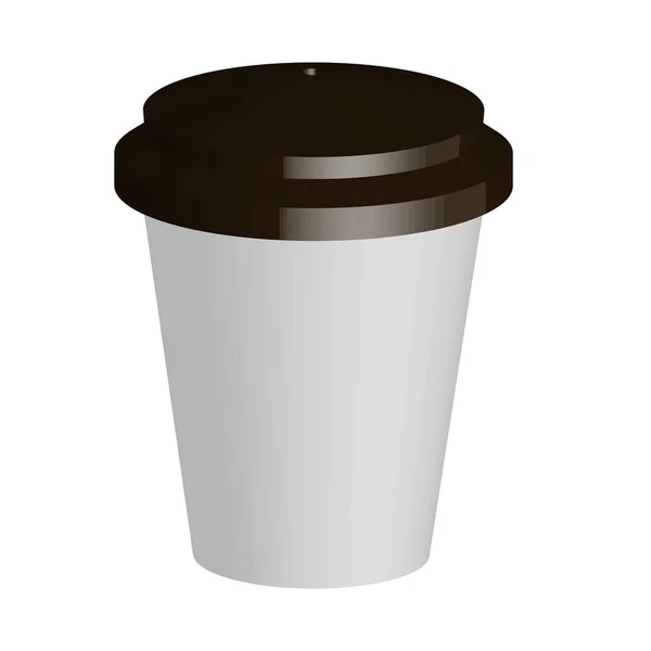 Realistische papier koffie beker set. Vectorillustratie Eps10. — Stockvector