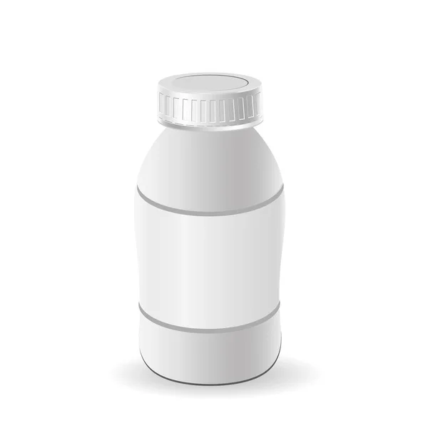Μπουκάλι χάπι ιατρικής σε λευκό φόντο. — Διανυσματικό Αρχείο