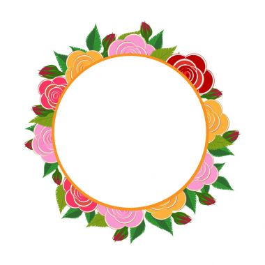 Beyaz bir arka plan üzerinde izole vektör pembe gül buketi.
