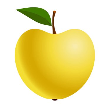 Beyaz bir arka plan üzerinde elma meyve. Vektör