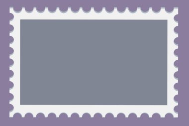 Üzerinde koyu arka plan ayarlamak boş posta pulları şablonu. Zarflar, kartpostal için dikdörtgen posta pulları. Vektör