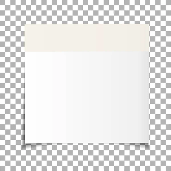Офис белая бумага липкая записка изолированы на прозрачном фоне. Пост на липкой ленте. Шаблон для ваших проектов. Вектор — стоковый вектор
