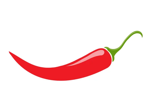 Icono de pimienta picante roja. Aislado sobre blanco. Vector — Archivo Imágenes Vectoriales