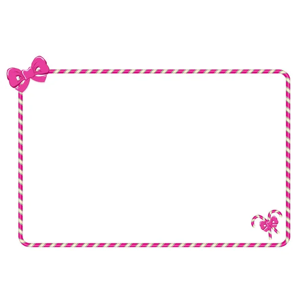 Frame made of candy cane, isolated on a white background. Vector — Stock Vector