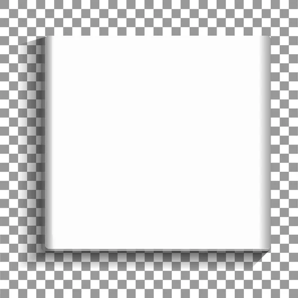透明の背景上の白い正方形空の図枠。空白のピクチャ フレーム モックアップ ポスター。中立的な背景上に分離。ベクトル — ストックベクタ