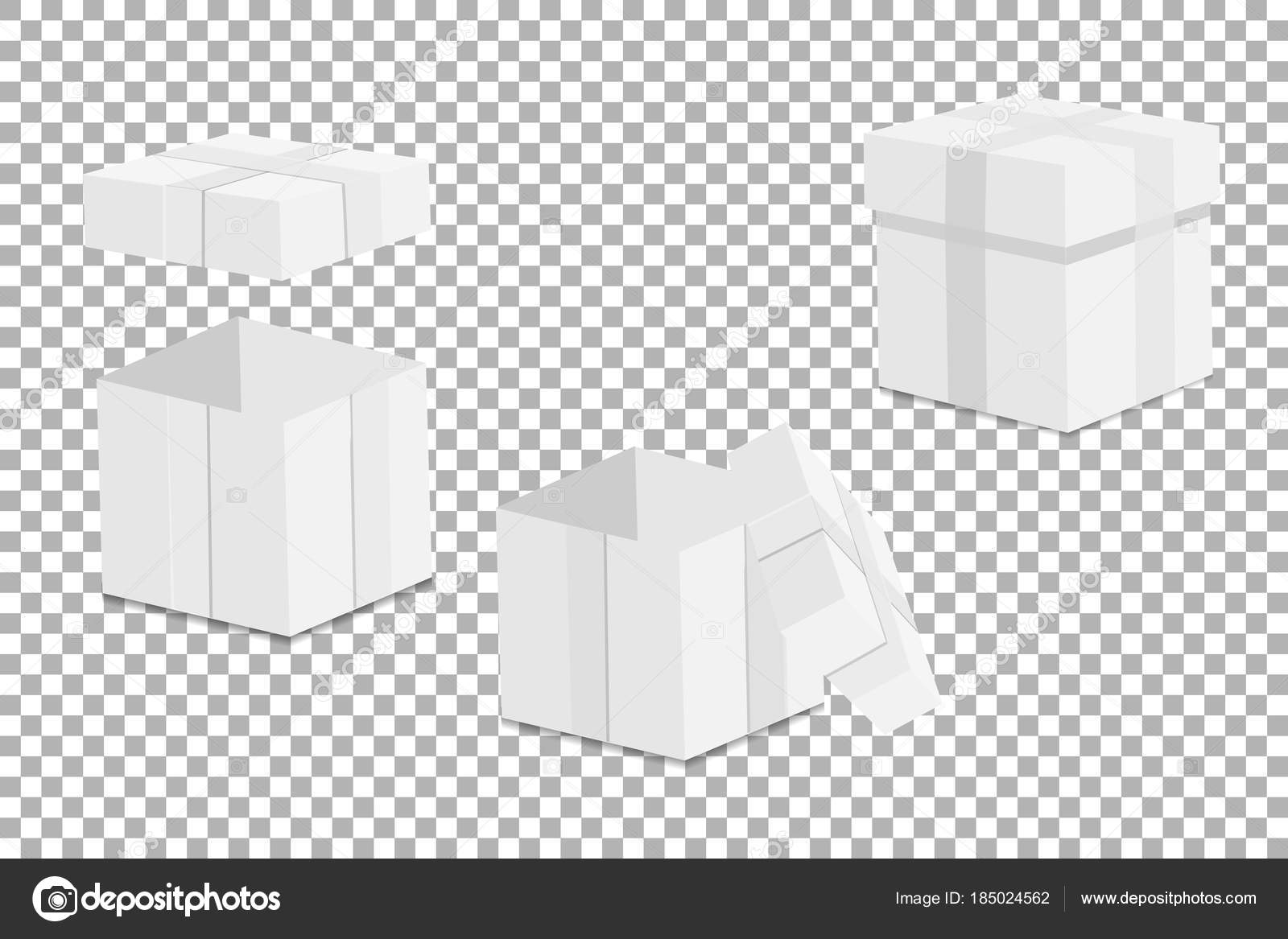Download White empty mock-up gift box . On a transparent background ...