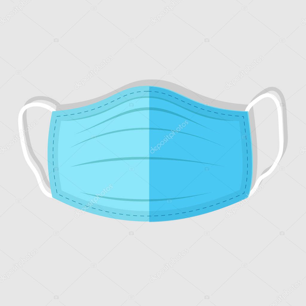 Medical face mask. Icon. Vector illustration.