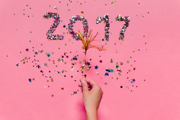 2017 hecho de confeti — Foto de Stock