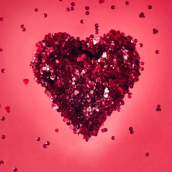 Cuore fatto di glitter . — Foto Stock