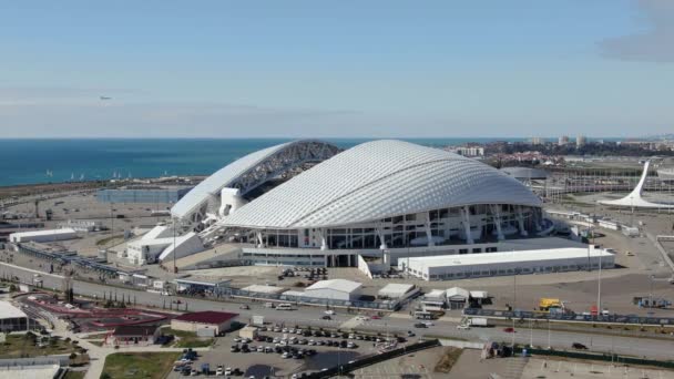 Fisht Stadium a Sochi da una vista a volo d'uccello — Video Stock
