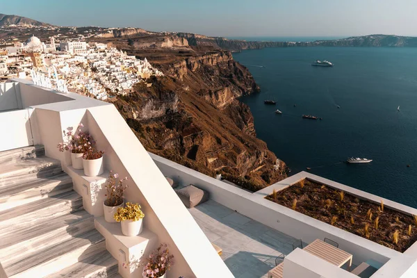Krásné santorini, toto je sopečný ostrov v Řecku — Stock fotografie