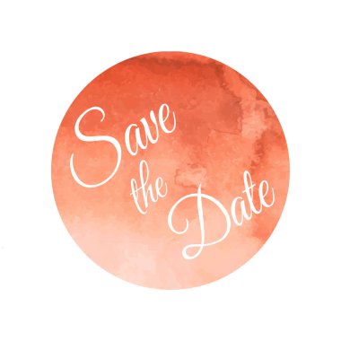 turuncu vektör izole suluboya boya daire