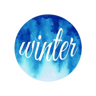 Mavi suluboya daire, vektör tasarım öğesi