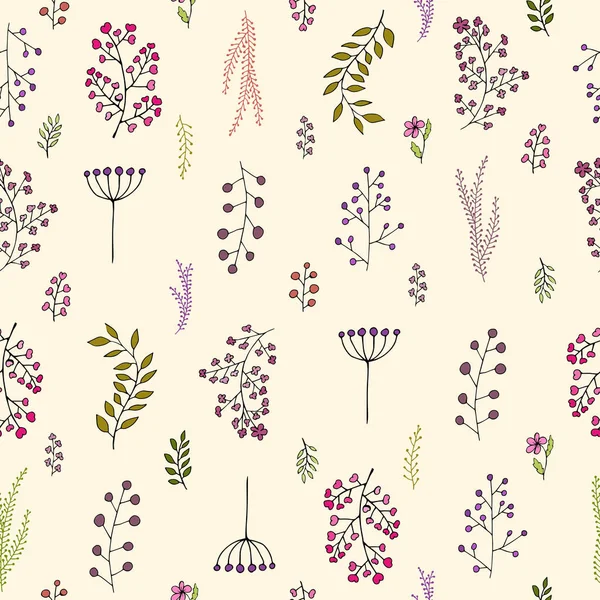 Vector vintage seamless floral pattern. — Stock Vector
