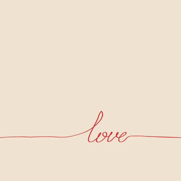 Sevgililer günü için kusursuz romantik şablon. Aşk sözcüğüyle. — Stok Vektör