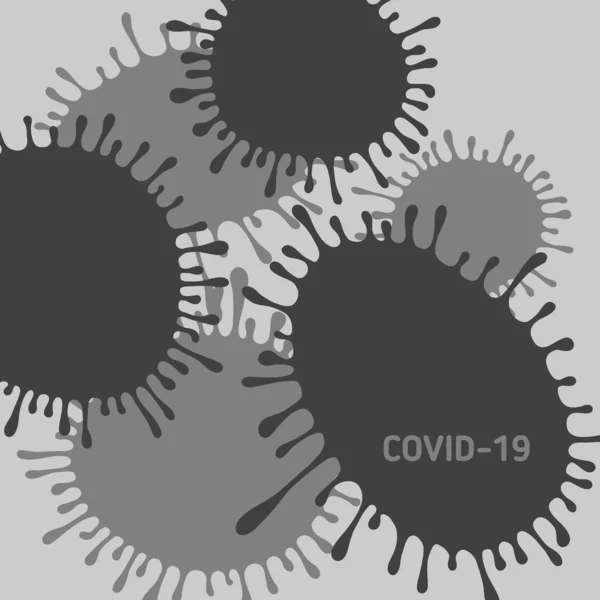 Covid 19 coronavírus doença doente pandemia vetor cartão — Vetor de Stock