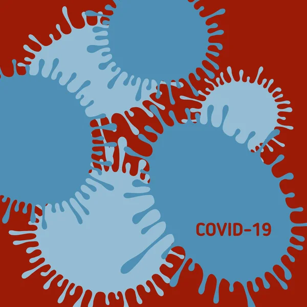 Covid 19 enfermedad del coronavirus enfermedad pandemia vector tarjeta — Archivo Imágenes Vectoriales