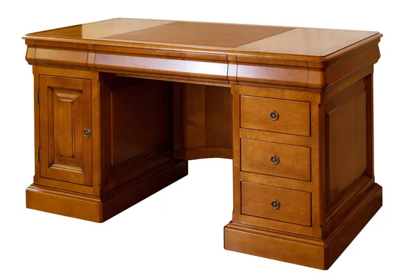 Mooie Houten Bureau Het Kantoor — Stockfoto