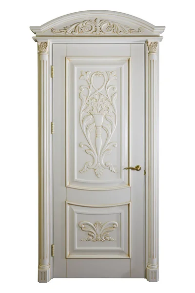 Drzwi Wewnętrzne Drewniane Rzeźbione — Zdjęcie stockowe