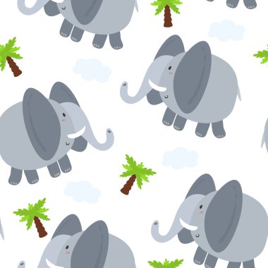 sorunsuz fil desen vektör çizim