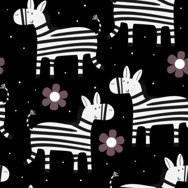 Çizgi film zebra Seamless Modeli