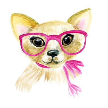 Suluboya köpek yavrusu köpek illüstrasyon