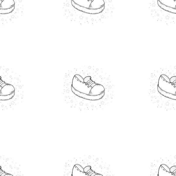 Векторний ескіз ілюстрації, пара взуття для ковзанярів. Векторний візерунок . — стоковий вектор
