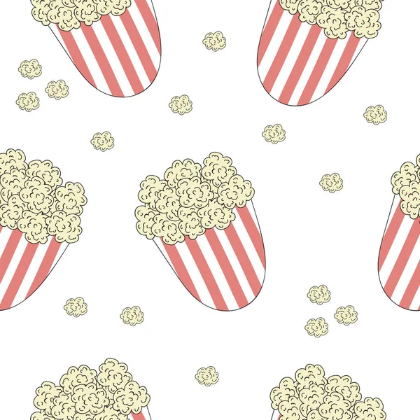 Stampa divertente con pop corn. Stile pop art — Vettoriale Stock