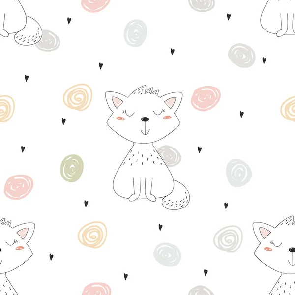 Lindo gatos colorido sin costura patrón de fondo — Archivo Imágenes Vectoriales