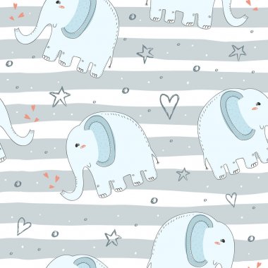 sorunsuz fil desen vektör çizim