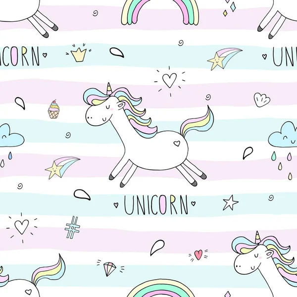 Modèle vectoriel licorne mignon — Image vectorielle