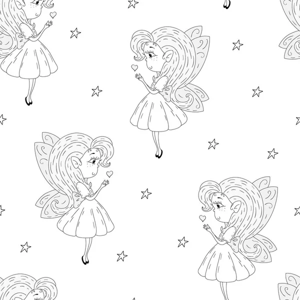 çizgi film olumlu seamless modeli ile şirin kızlar