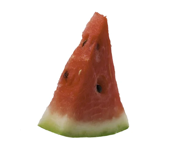 Watermeloen plak op witte achtergrond — Stockfoto