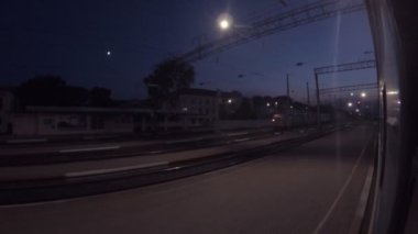 Lvov kurşun tren dan gece görünümü