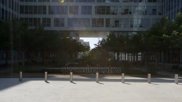 Downtown Houston, Texas arranha-céus contra o céu, timelapse — Vídeo de Stock