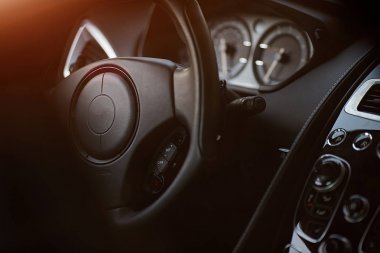 Modern araba iç sığ Dof - seçici odak Renk tonlu görüntü