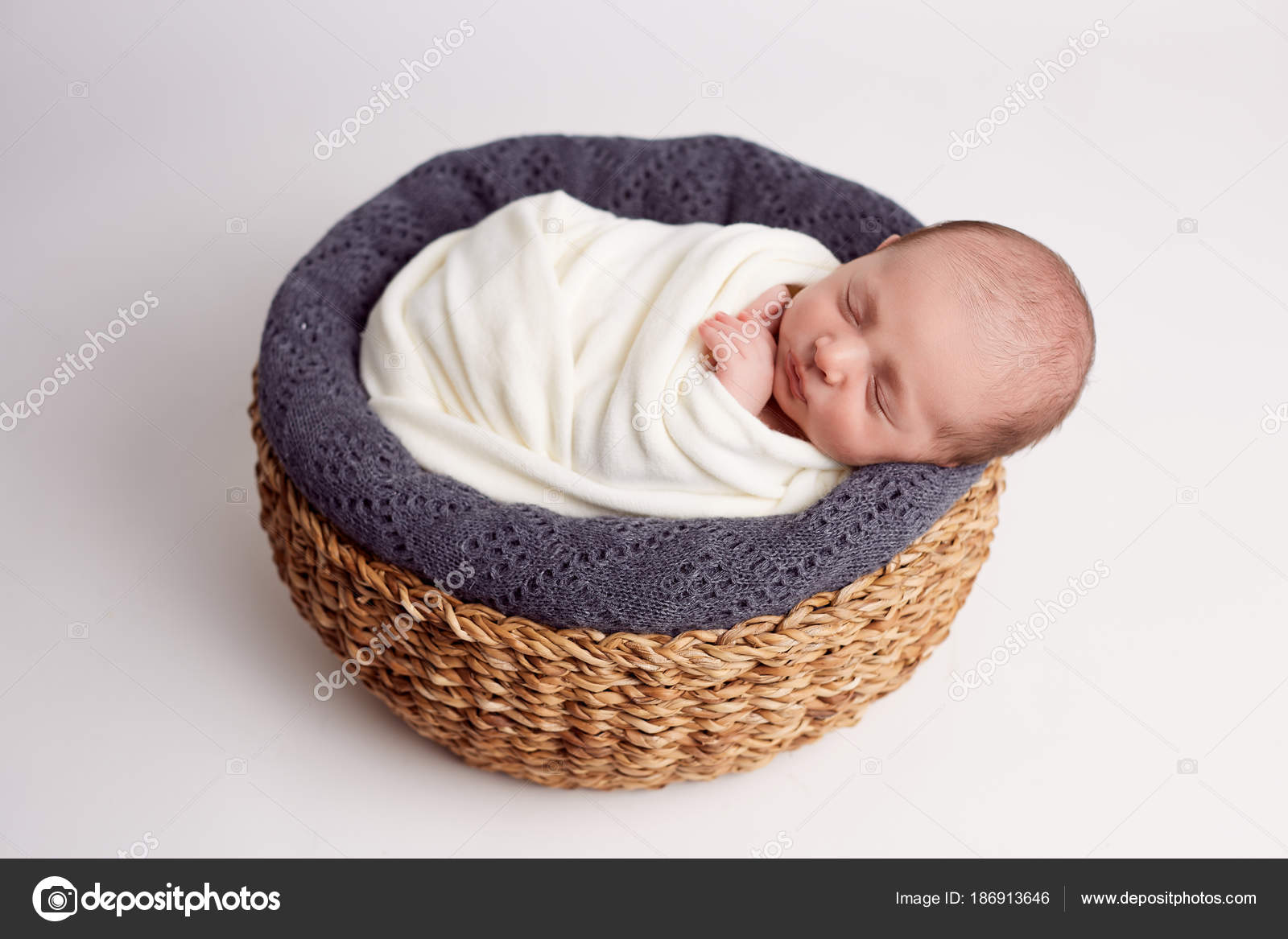 baby wooden basket
