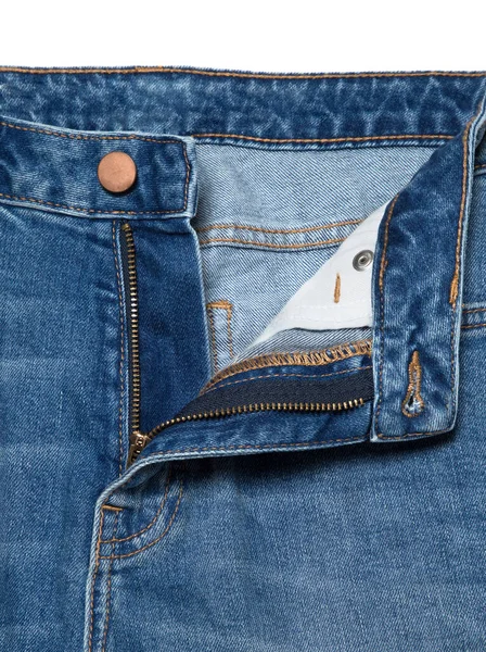 Önizleme Mavi kotunu fermuarlı indir. Denim kot kumaşı veya kot pantolon arka planı — Stok fotoğraf