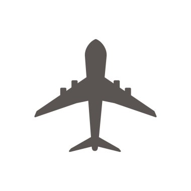 Düzlem simgesi vektörü. Uçak. Savaşçı ikonu. Düz simge