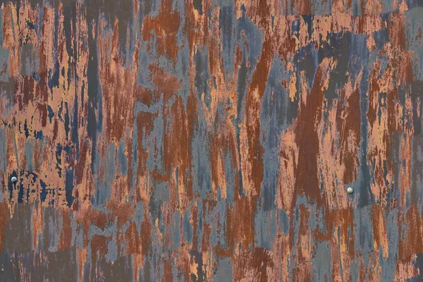 금속 차고 벽의 매끄러운 질감 녹 — 스톡 사진