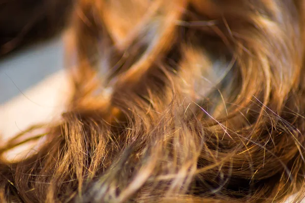 Cabelo castanho longo como fundo — Fotografia de Stock