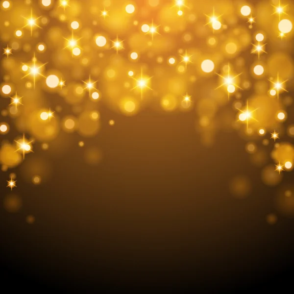 Abstraktes goldenes Licht Bokeh Hintergrund Vektor Illustration. — Stockvektor