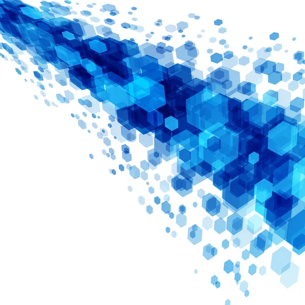 Resumen geométrico hexágono azul vector de fondo . — Archivo Imágenes Vectoriales